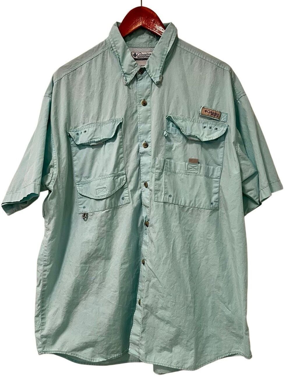 Columbia PFG Bonehead Mens Size Large Short Sleeve Vented Fishing Shirt